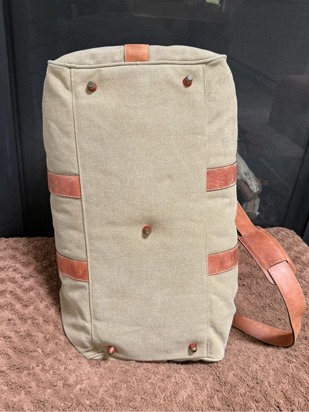 Cutter & Buck Canvas & Leather Weekender Duffel Bag